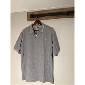 Vintage Him By Haggar Polo Shirt All Cotton Dark Gray Short Sleeve Men's Size 3X
